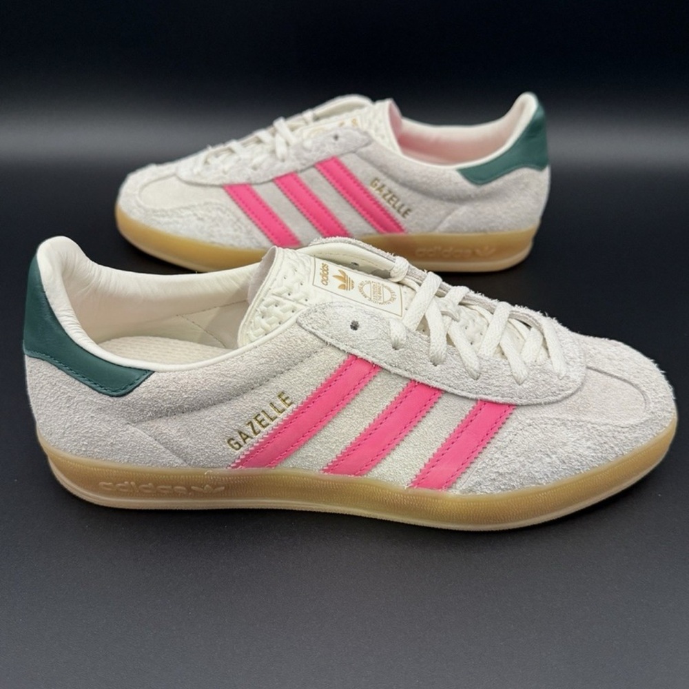 Adidas Gazelle Women's Sneakers - Cream, Pink, and Green